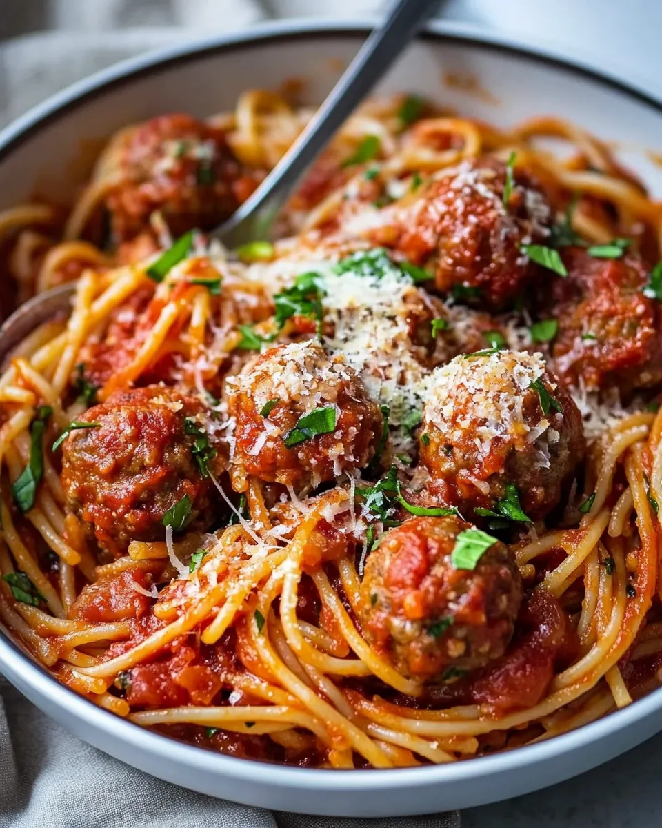 Easy Skillet Spaghetti and Meatballs recipe photo