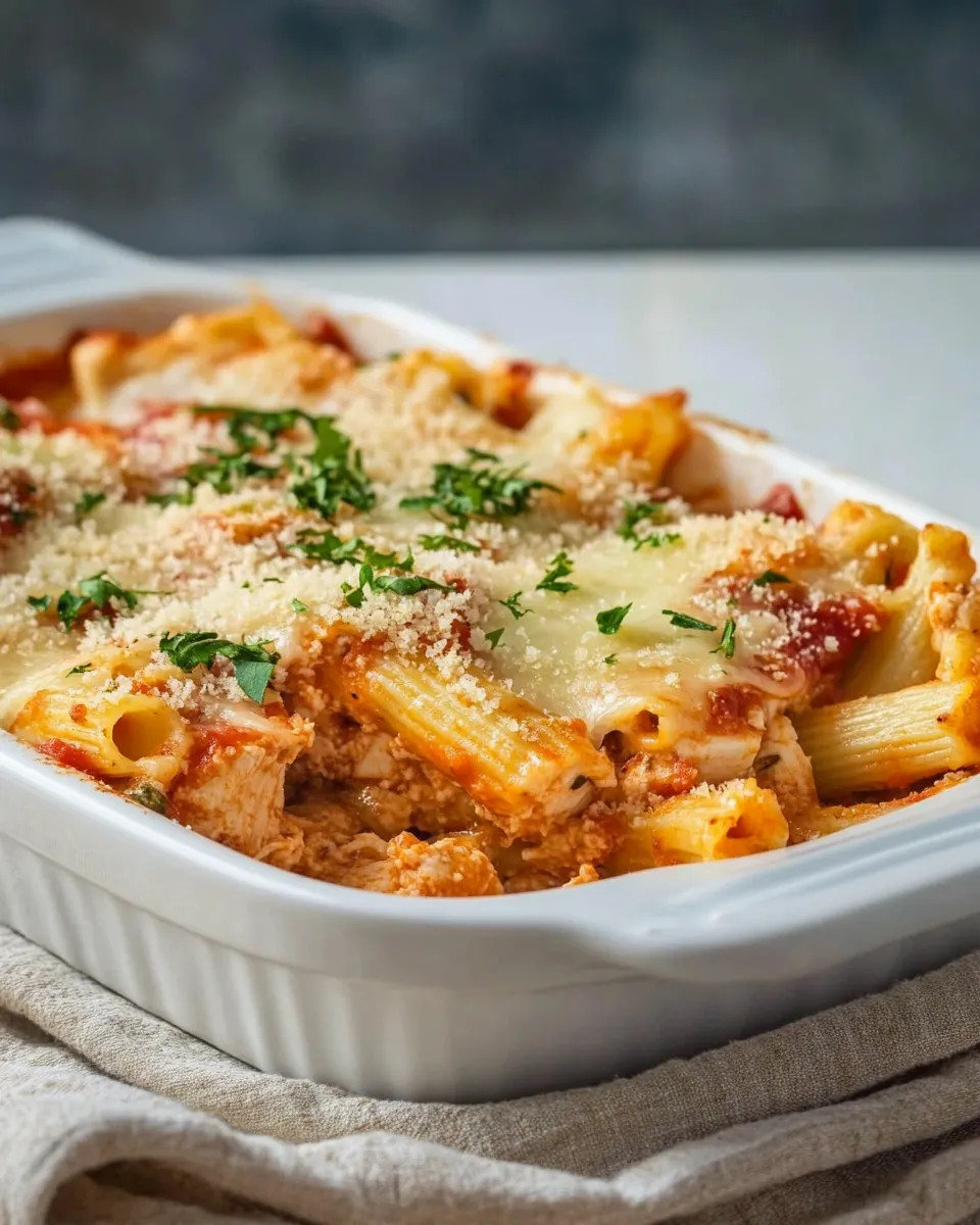 Healthy Skinny Chicken Parmesan Casserole image