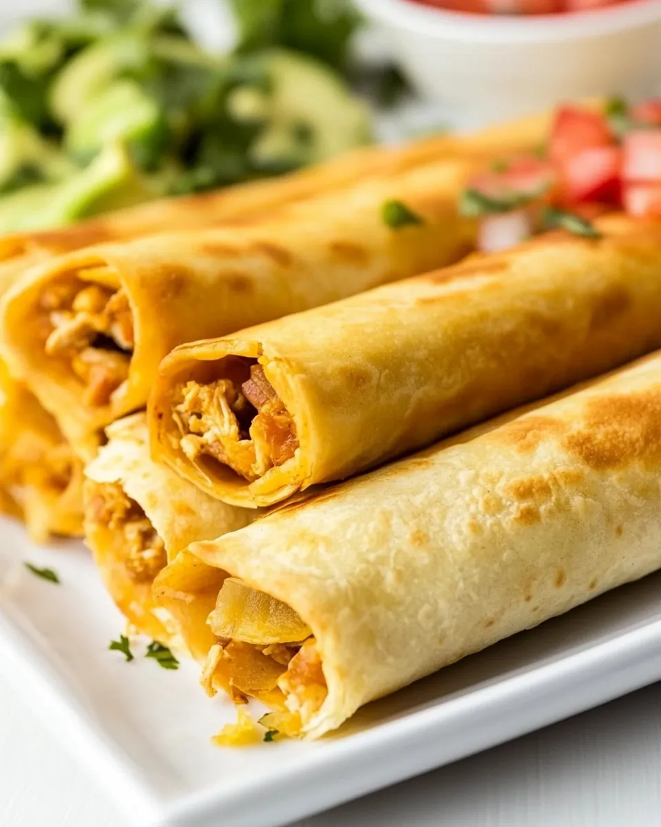 Easy Skinny Chicken Taquitos recipe photo