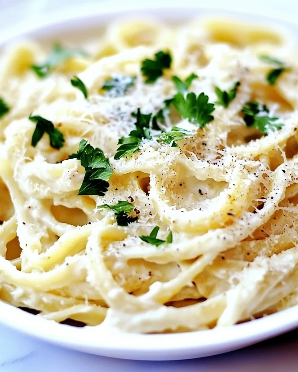 Classic Skinny Fettuccine Alfredo Recipe image