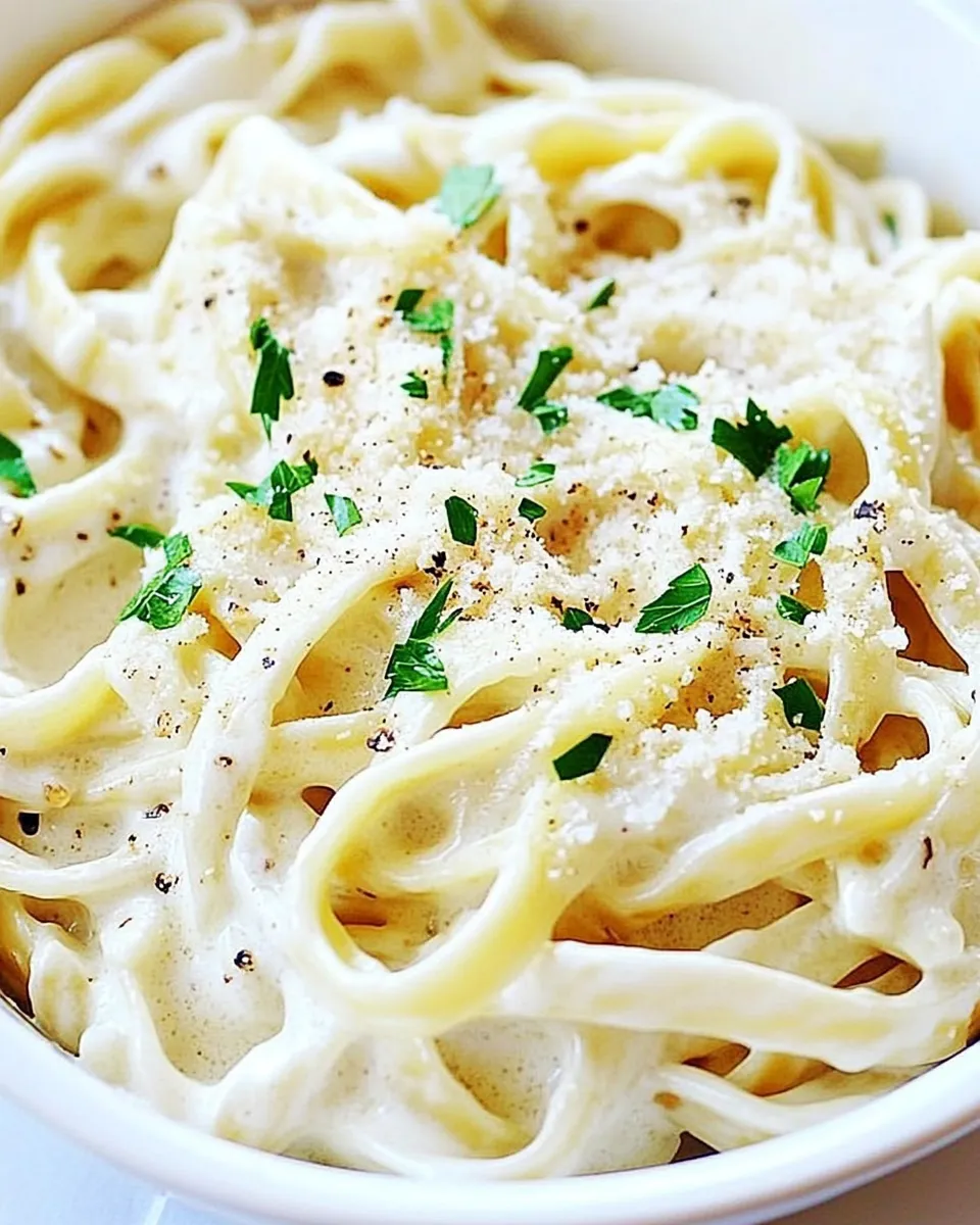 Delicious Skinny Fettuccine Alfredo Recipe dish photo