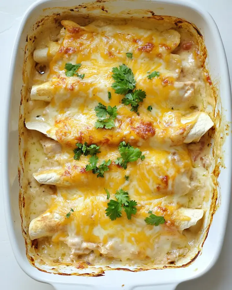 Homemade Skinny White Chicken Enchiladas photo