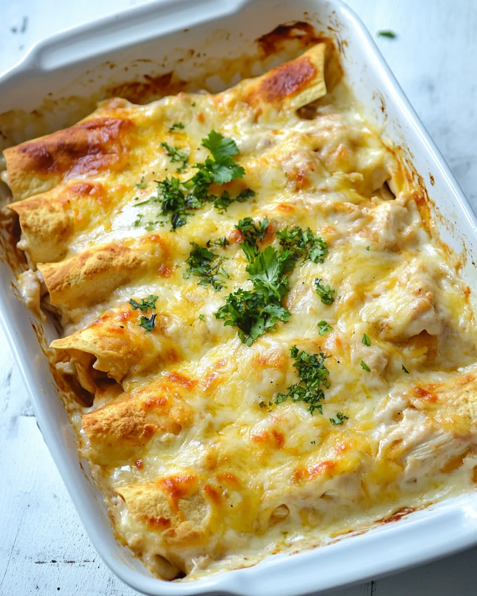 Classic Skinny White Chicken Enchiladas image