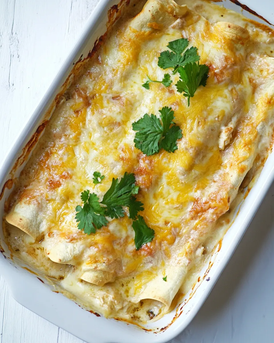 Delicious Skinny White Chicken Enchiladas dish photo