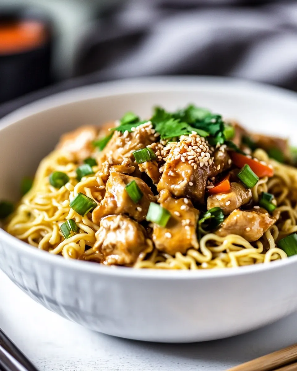 Easy Slow-Cooker Chicken Chow Mein food shot