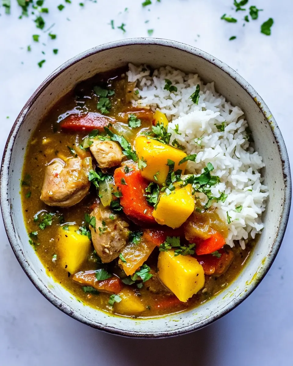 Classic Slow-Cooker Mango-Chicken Curry dish photo