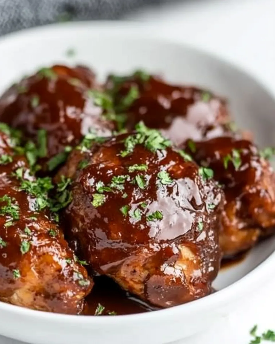 Classic Slow Cooker BBQ Chicken Thighs image