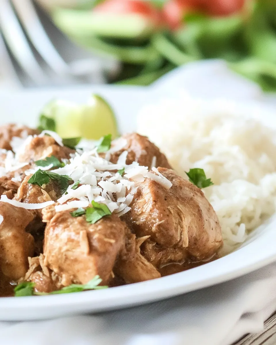 Delicious Slow Cooker Coconut Chicken image