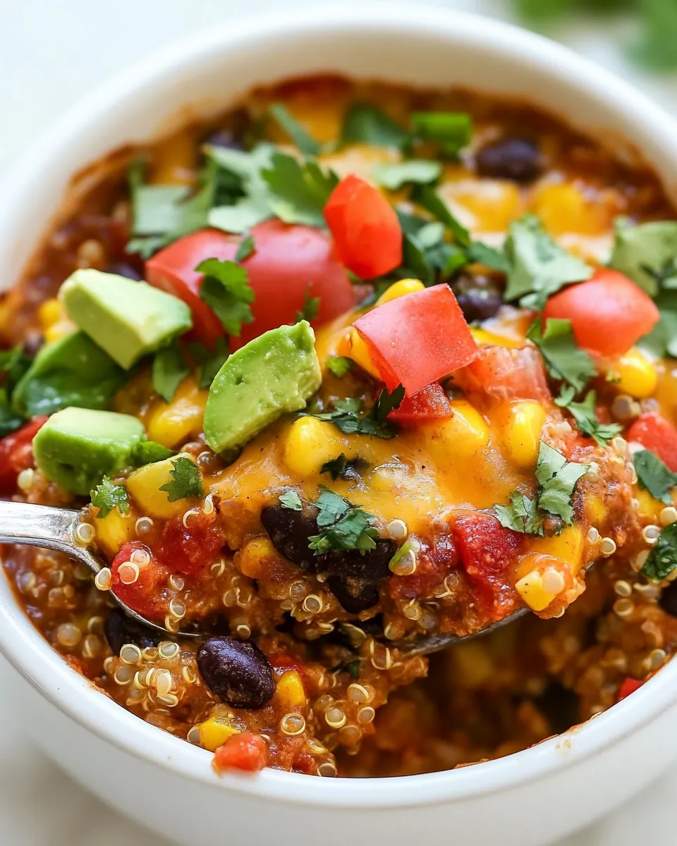 Classic Slow Cooker Enchilada Quinoa Bake dish photo