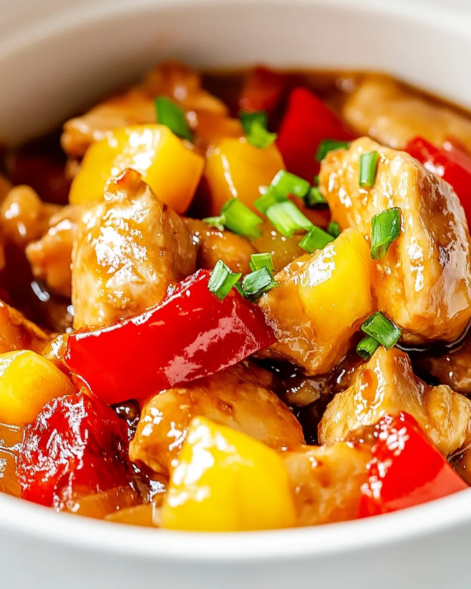 Savory Slow Cooker Hawaiian Chicken Recipe shot