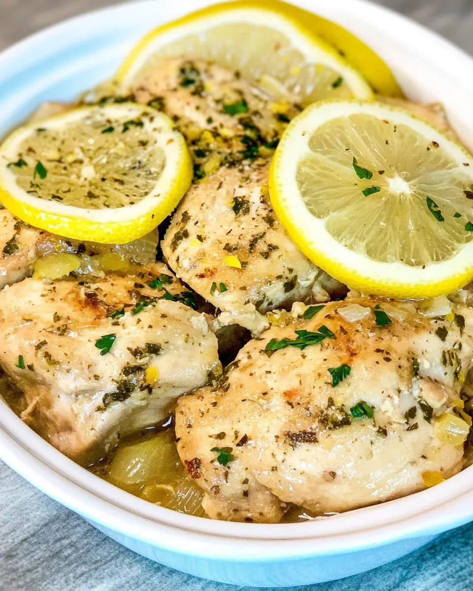 Homemade Slow Cooker Lemon Chicken recipe photo