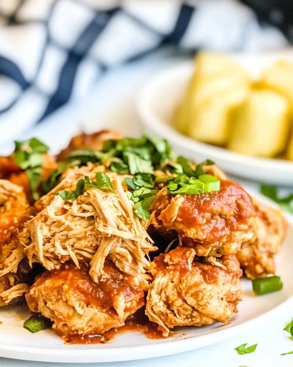 Easy Slow Cooker Nashville Hot Chicken food shot