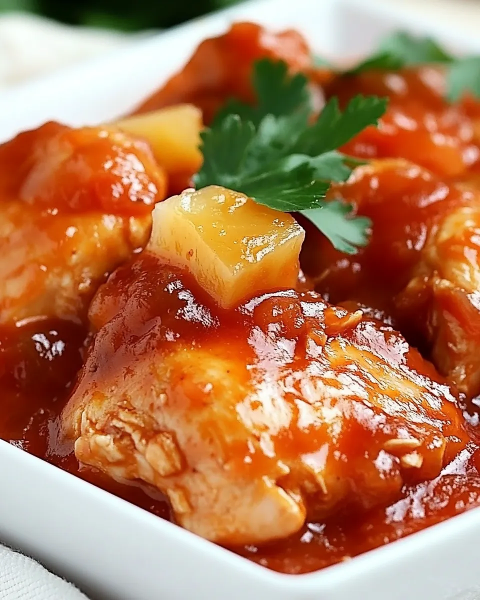 Delicious Slow Cooker Pineapple Salsa Chicken image