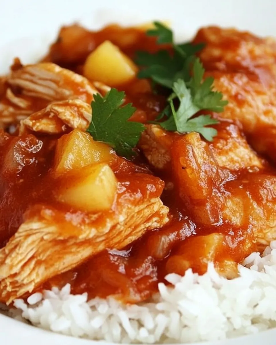 Tasty Slow Cooker Pineapple Salsa Chicken shot