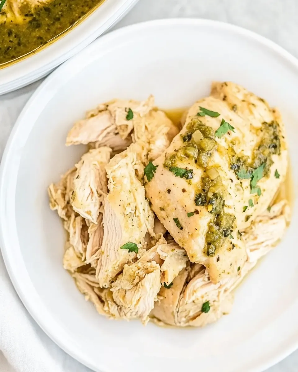 Savory Slow Cooker Salsa Verde Chicken dish photo