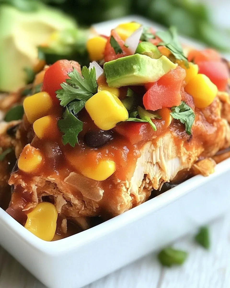 Healthy Slow Cooker Tex-Mex Chicken food shot
