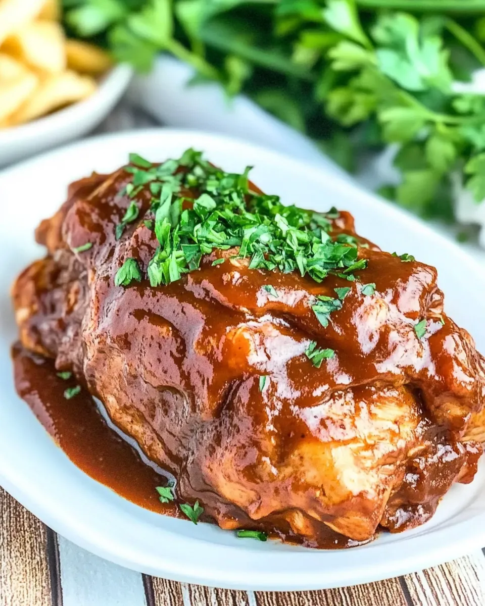 Homemade Slow Cooker Zesty BBQ Chicken photo