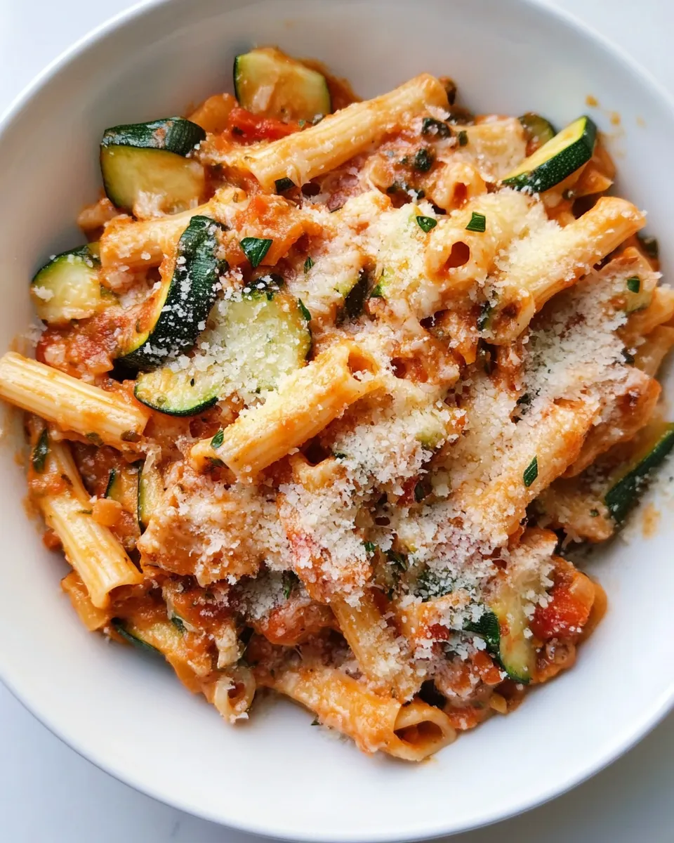 Healthy Slow Cooker Zucchini Ziti dish photo