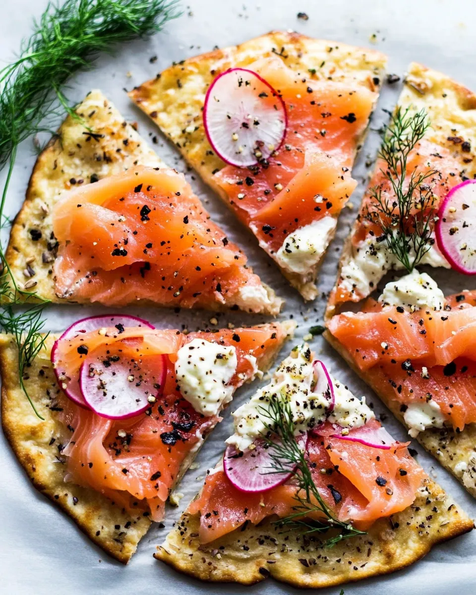 Classic Smoked Salmon Breakfast Flatbread dish photo