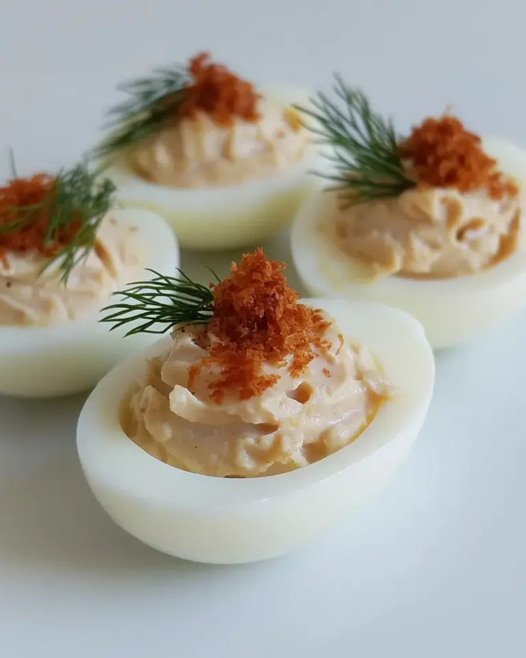 Homemade Smoked Salmon Devilled Eggs photo