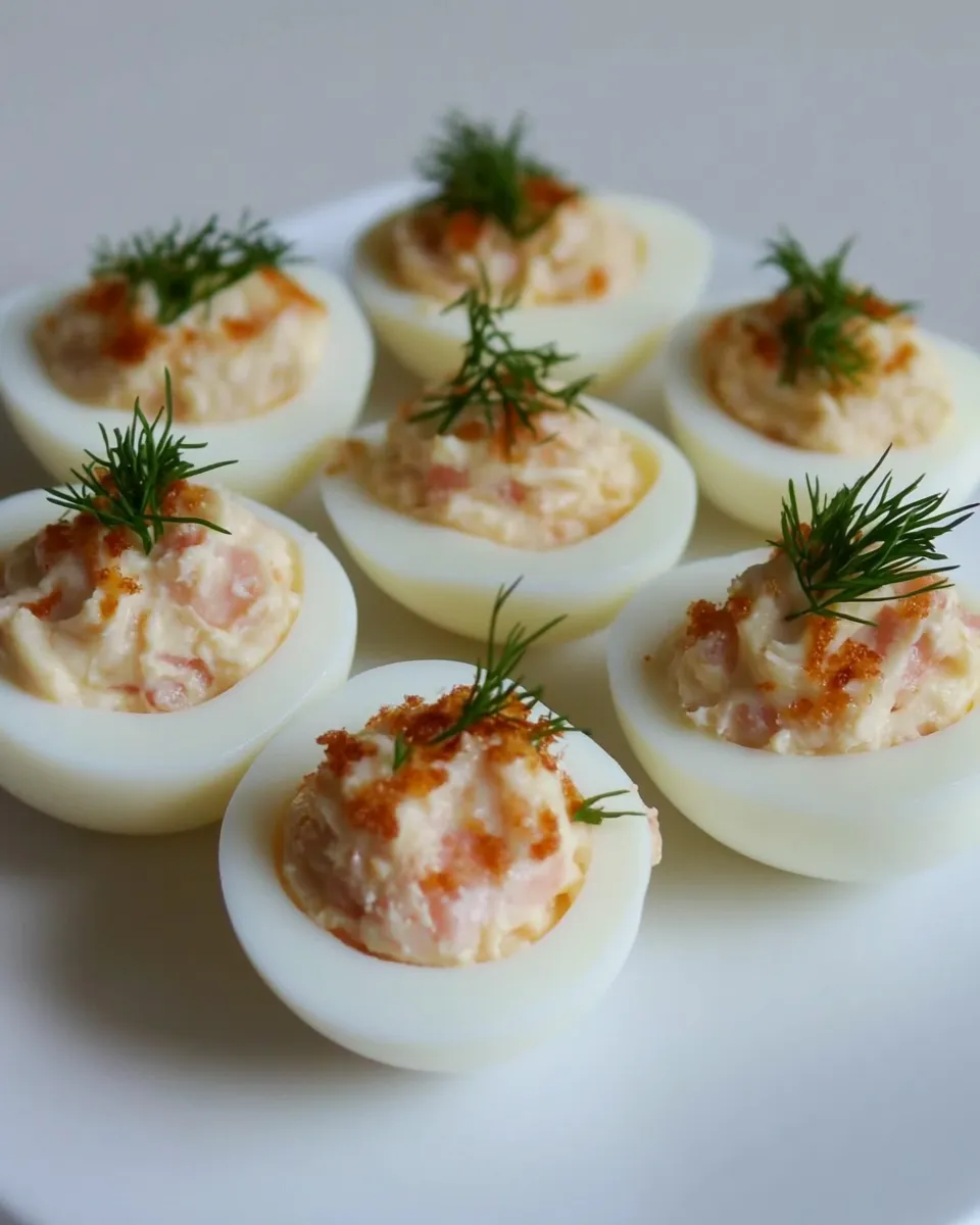 Easy Smoked Salmon Devilled Eggs recipe photo
