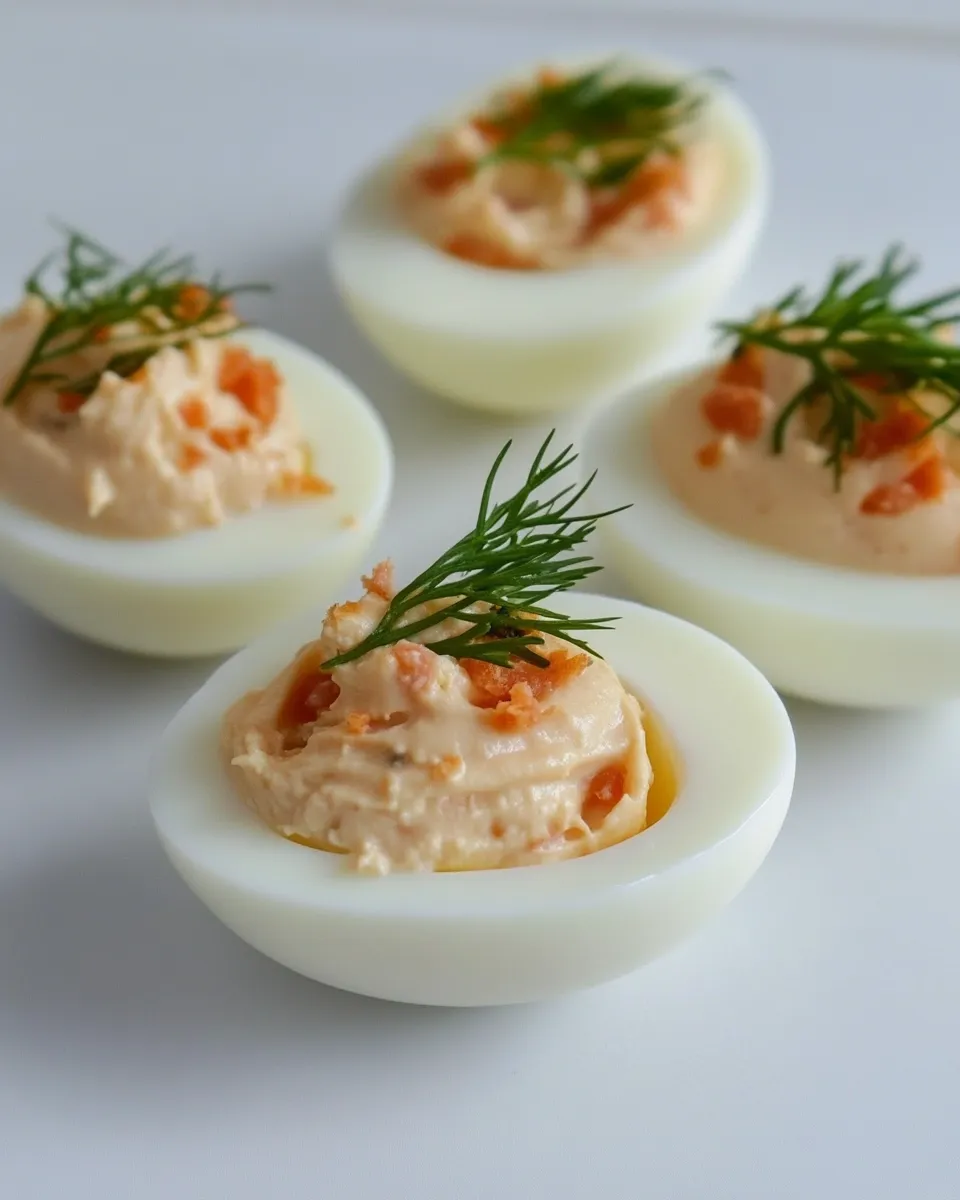 Delicious Smoked Salmon Devilled Eggs dish photo
