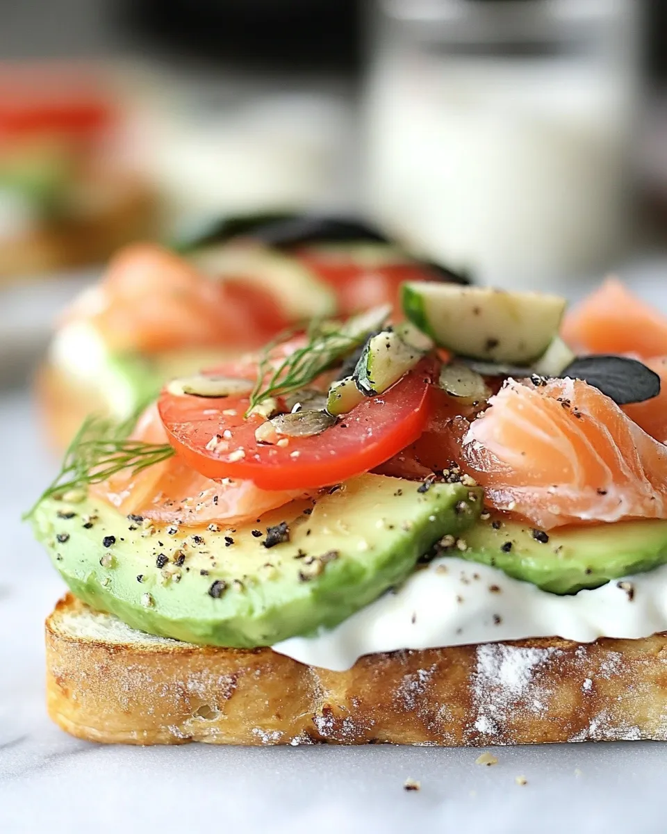 Easy Smoked Salmon & Smashed Avocado Tartines dish photo