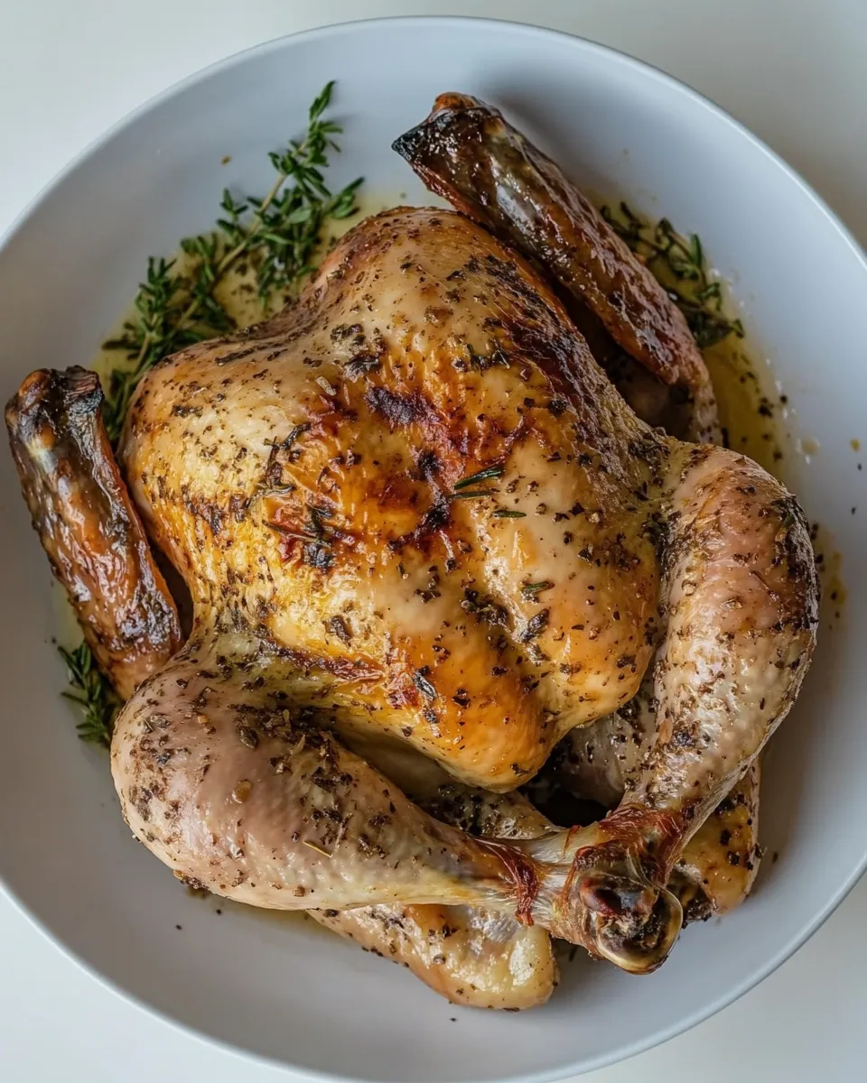 Easy Smoked Whole Chicken with Italian Marinade food shot