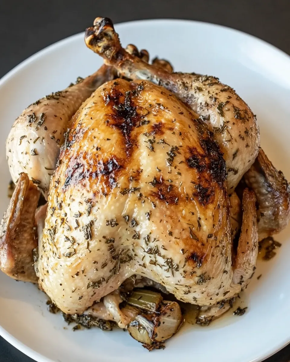 Perfect Smoked Whole Chicken with Italian Marinade plate image