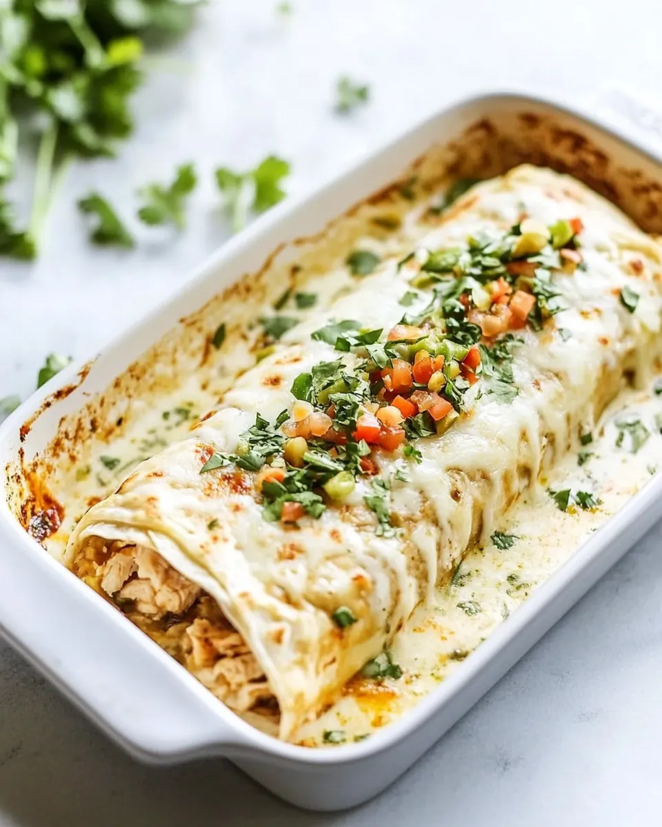 Classic Smothered Green Chile Chicken Burritos dish photo