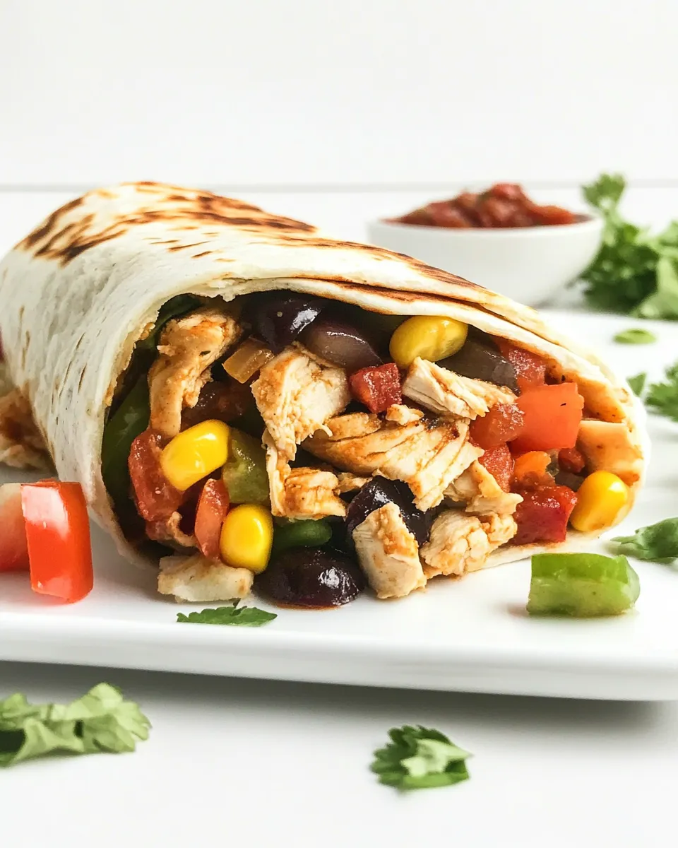 Homemade Southwest Chicken Hummus Wrap photo