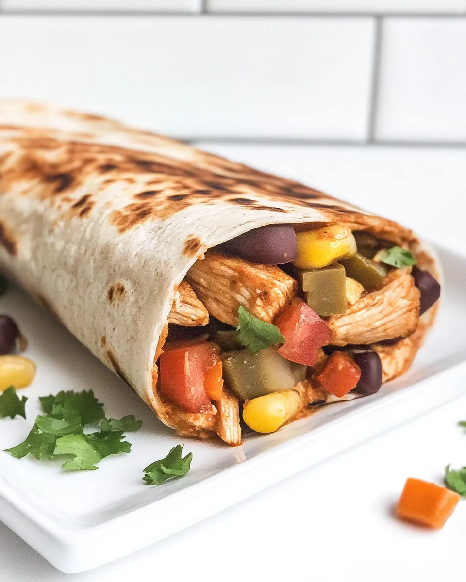 Delicious Southwest Chicken Hummus Wrap recipe photo