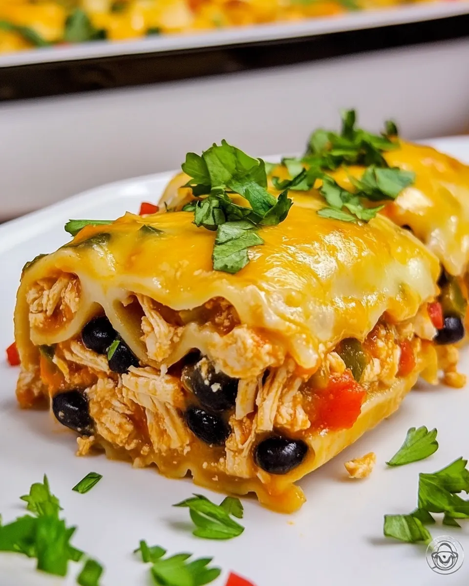 Savory Southwestern Chicken Lasagna Roll-Ups shot