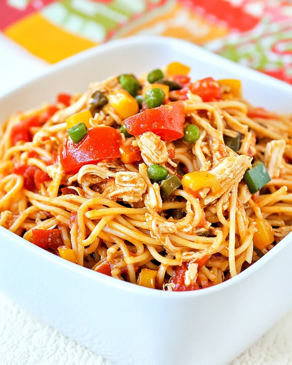 Homemade Southwestern Chicken Spaghetti photo