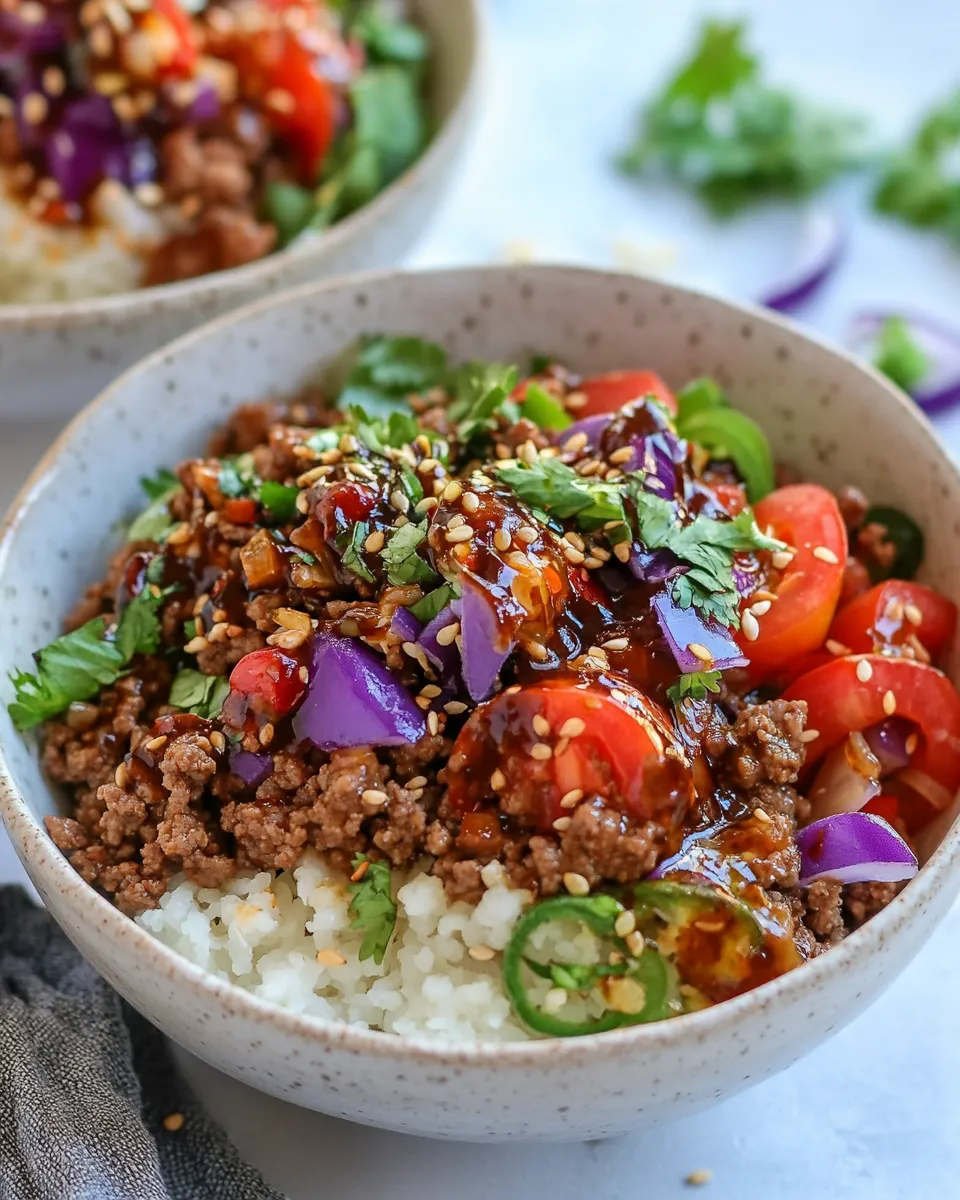Classic Soy-Ginger Ground Turkey Bowls recipe image
