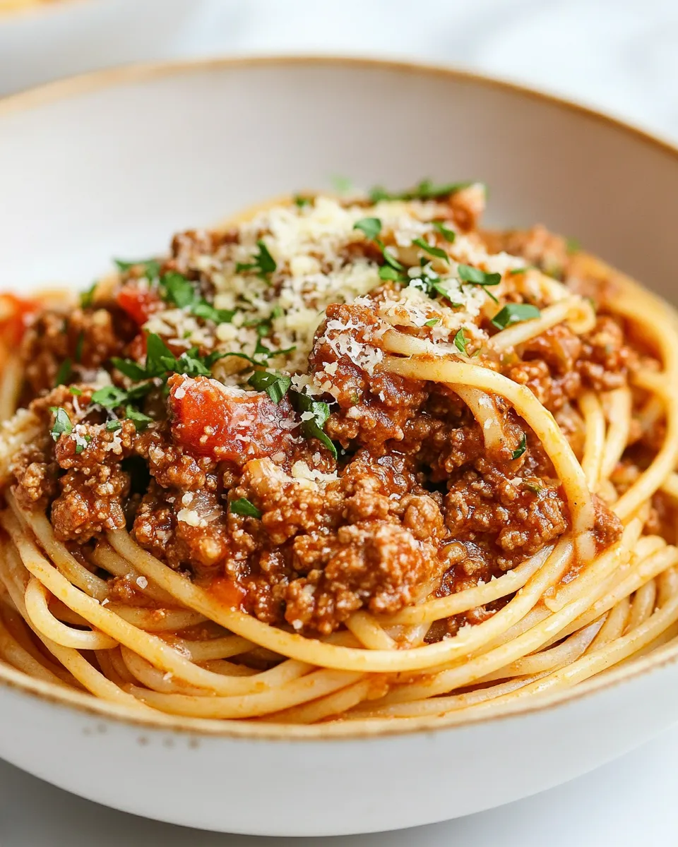 Classic Spaghetti Bolognese dish photo