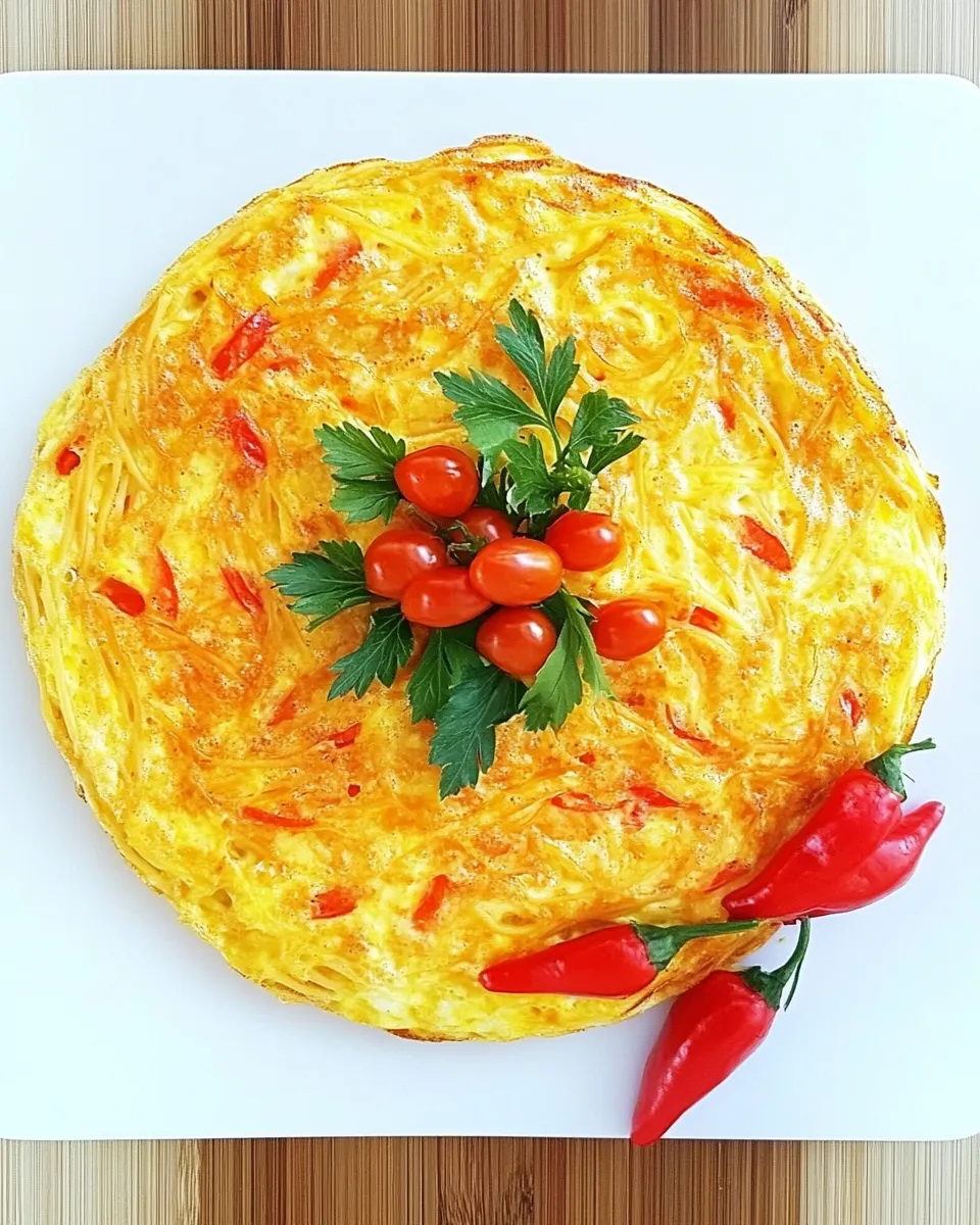 Delicious Spaghetti Frittata shot