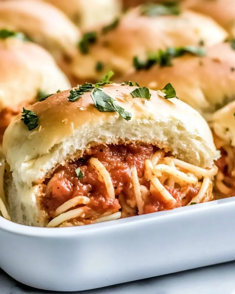 Homemade Spaghetti Garlic Knot Sliders photo