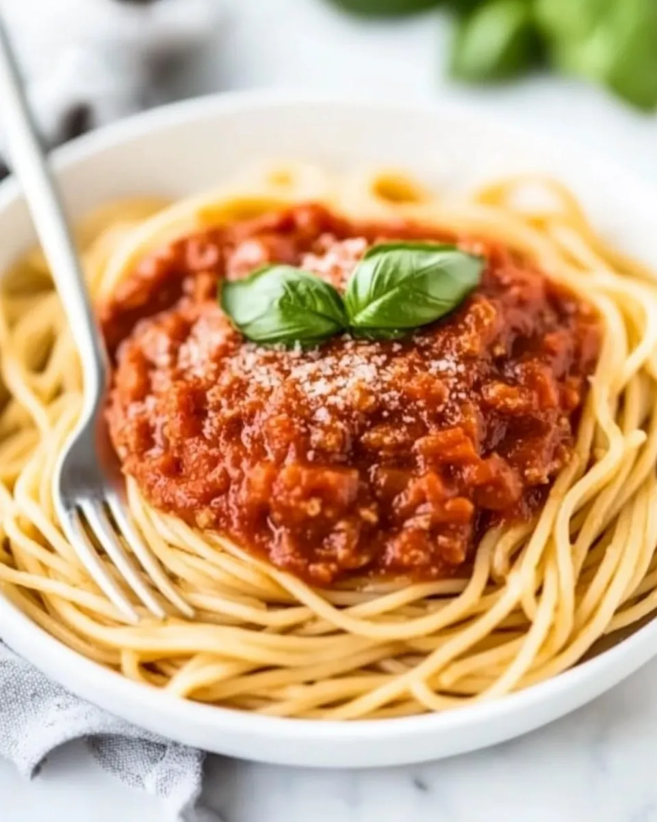 Homemade Spaghetti Marinara photo