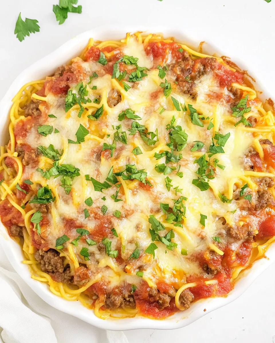 Easy Spaghetti Pie recipe photo