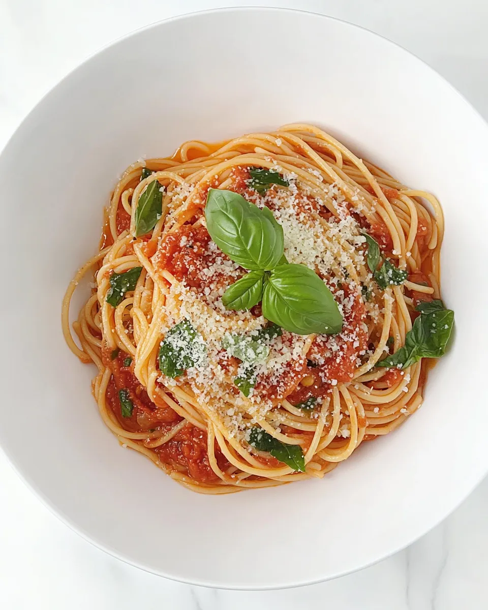 Homemade Spaghetti Pomodoro photo