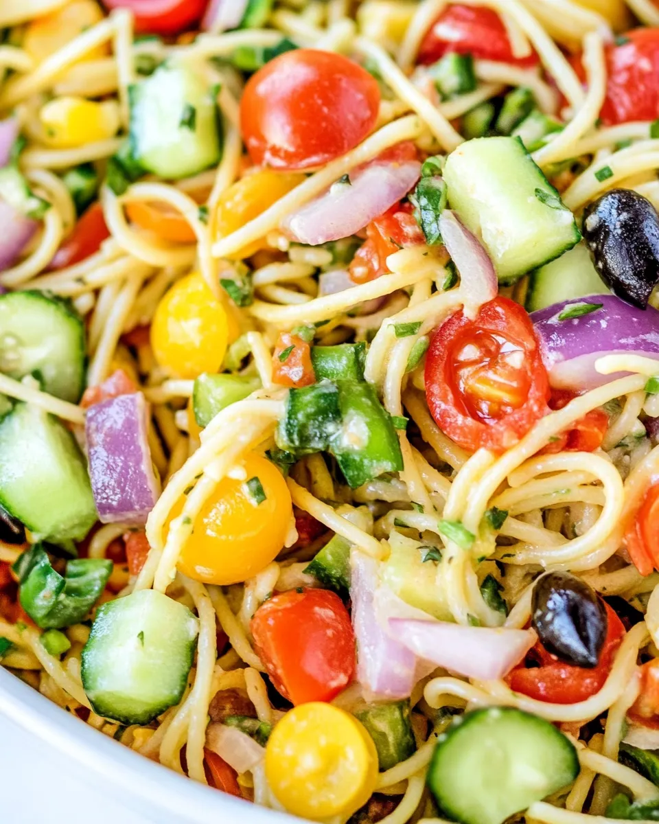 Delicious Spaghetti Salad shot