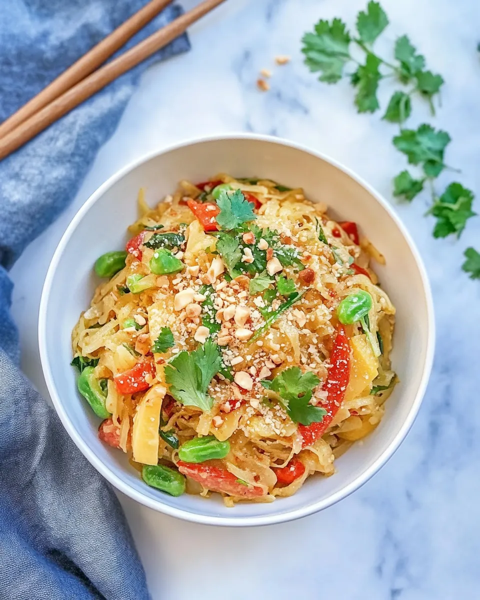 Delicious Spaghetti Squash Pad Thai shot