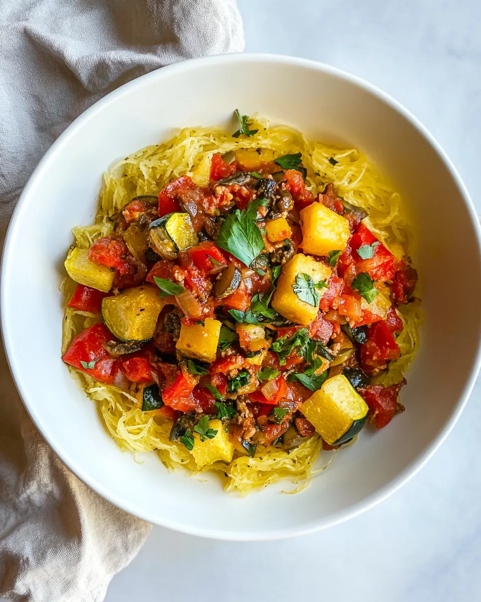 Homemade Spaghetti Squash Puttanesca recipe photo