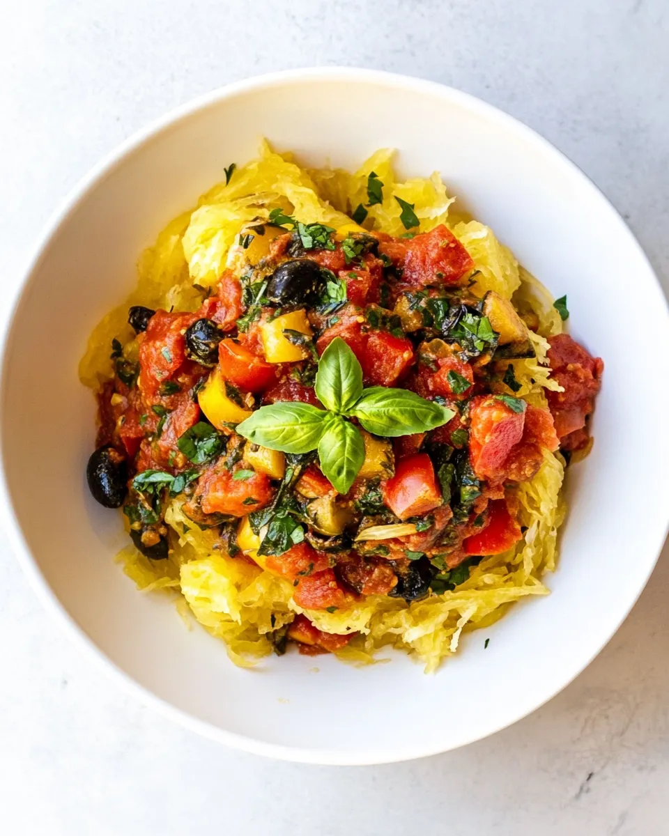 Savory Spaghetti Squash Puttanesca image