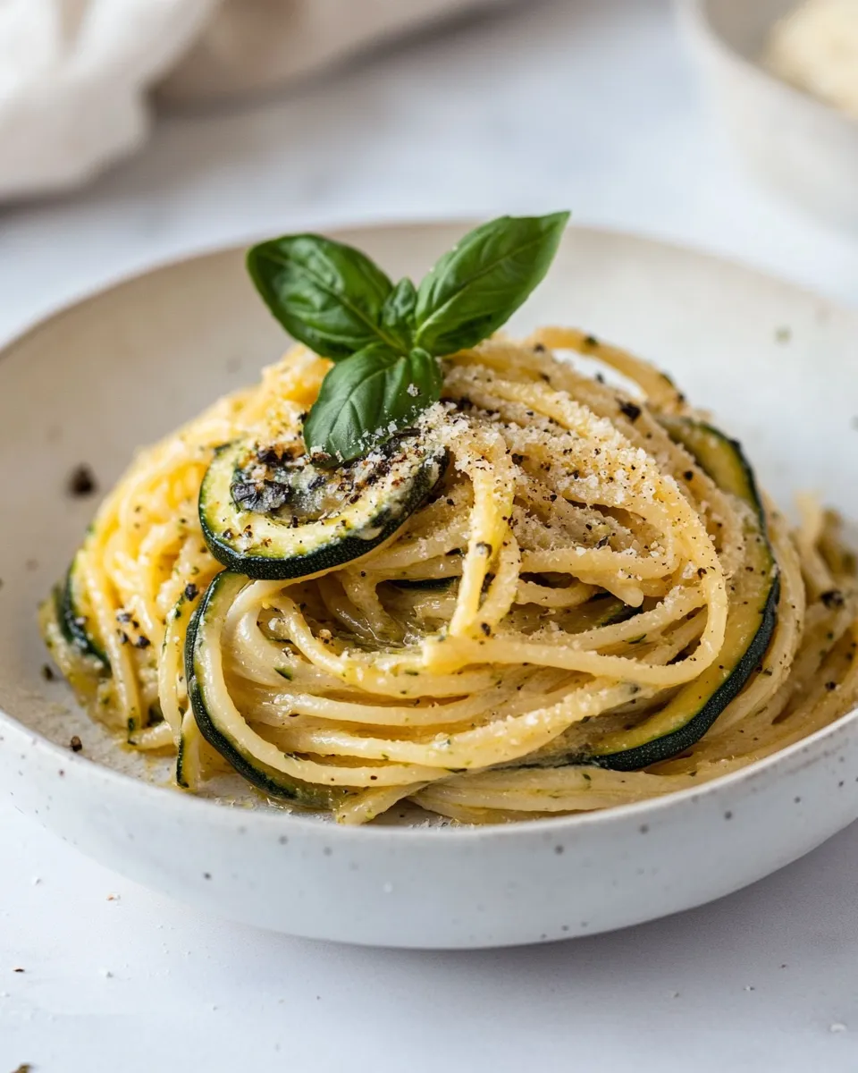 Delicious Spaghetti alla Nerano (Stanley Tucci Zucchini Pasta) shot