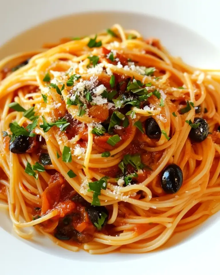 Homemade Spaghetti alla Puttanesca photo