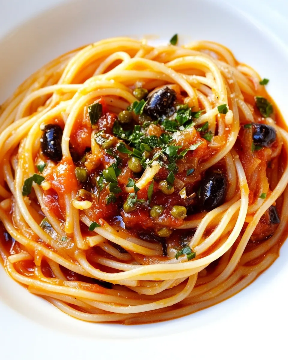 Easy Spaghetti alla Puttanesca recipe photo