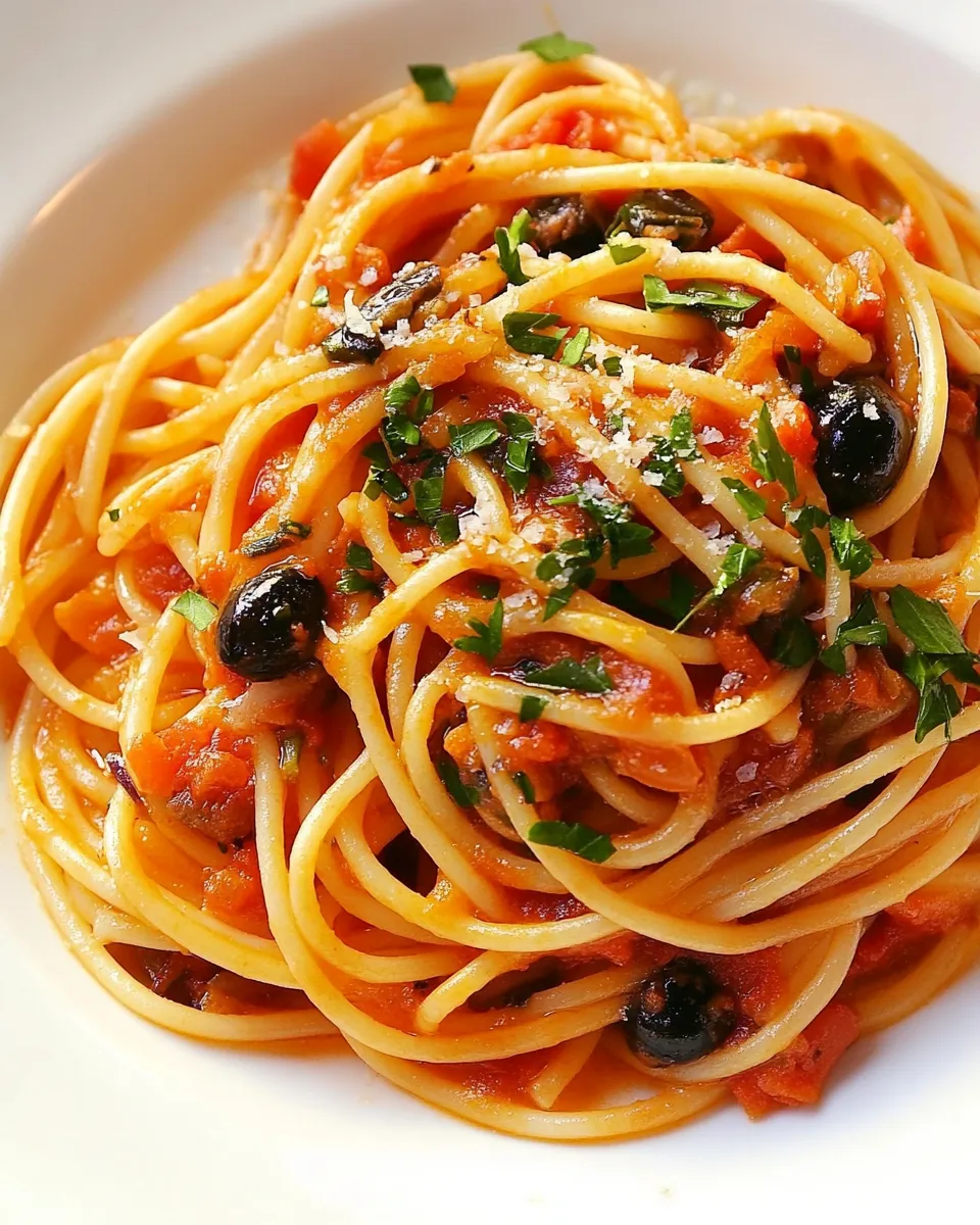 Delicious Spaghetti alla Puttanesca shot