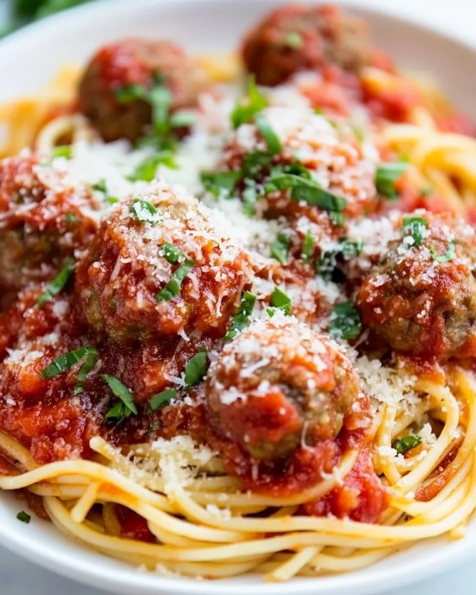 Easy Spaghetti and Meatball Recipe shot